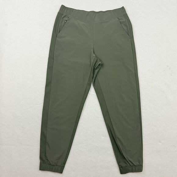 Athleta Brooklyn Jogger Pants Women 12 Green Stretch Travel Casual Workwear - Picture 4 of 11